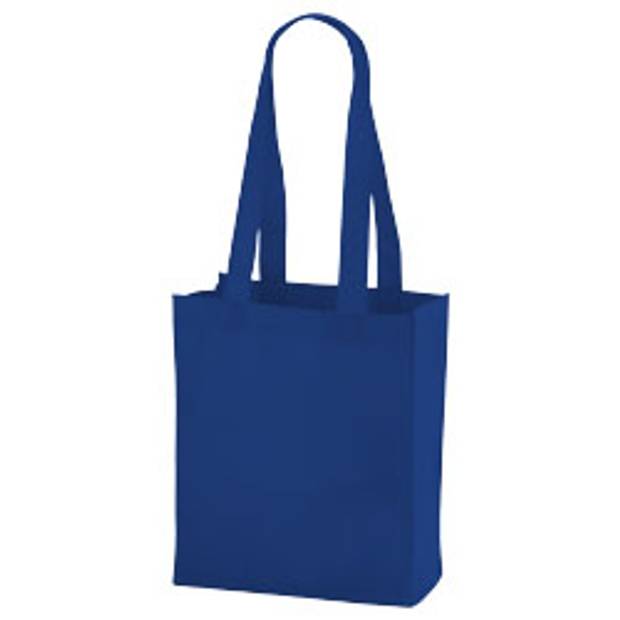 Malá nákupná taška z netkanej textílie, kráľovská modrá Malá nákupná taška z netkanej textílie, kráľovská modrá