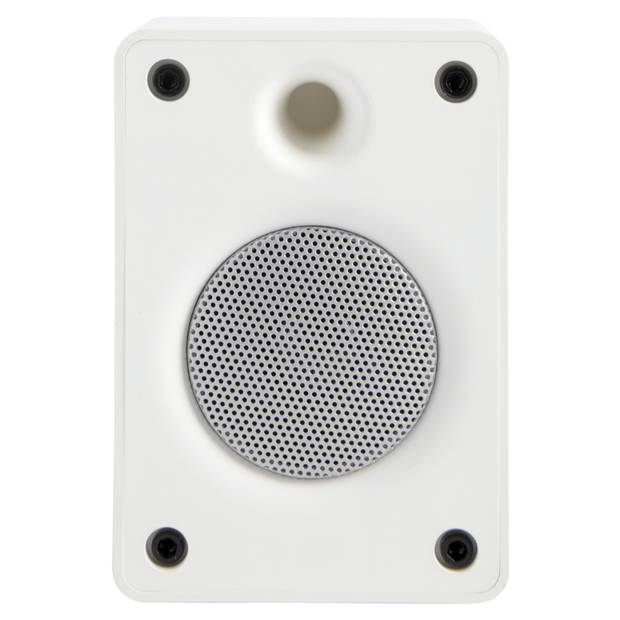 Malý reproduktor v dizajne veľkej reprobedne, biela Malý reproduktor v dizajne veľkej reprobedne, biela