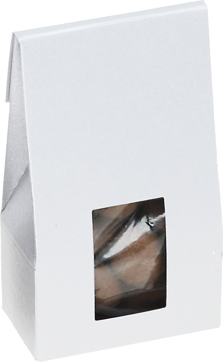 Mandle v hořké a mléčné čokoládě, 50 g, v bíloperleťové krabičce