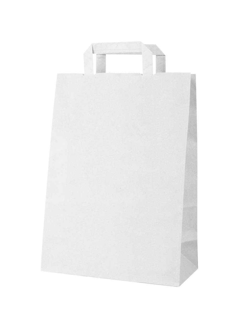 Market papírová taška, bílá