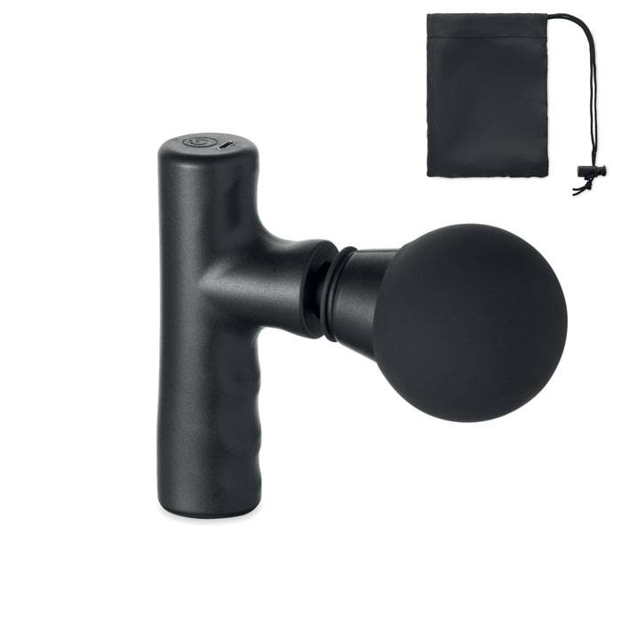 Masážna pištoľ z ABS, čierna