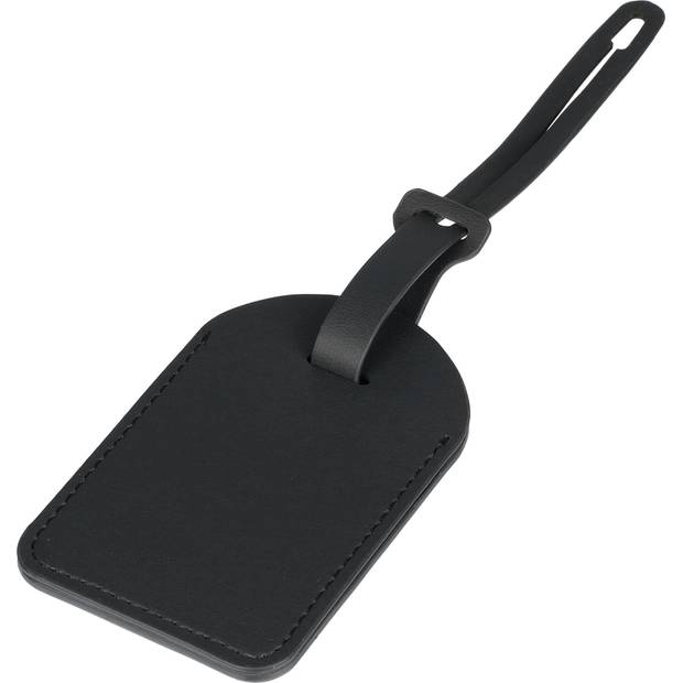 Menovka na sledovanie batožiny z recyklovanej kože Isen, čierna Menovka na sledovanie batožiny z recyklovanej kože Isen, čierna