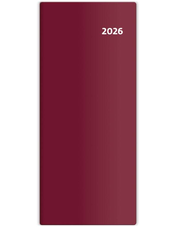 Mesačný diár Torino bordó, 2026