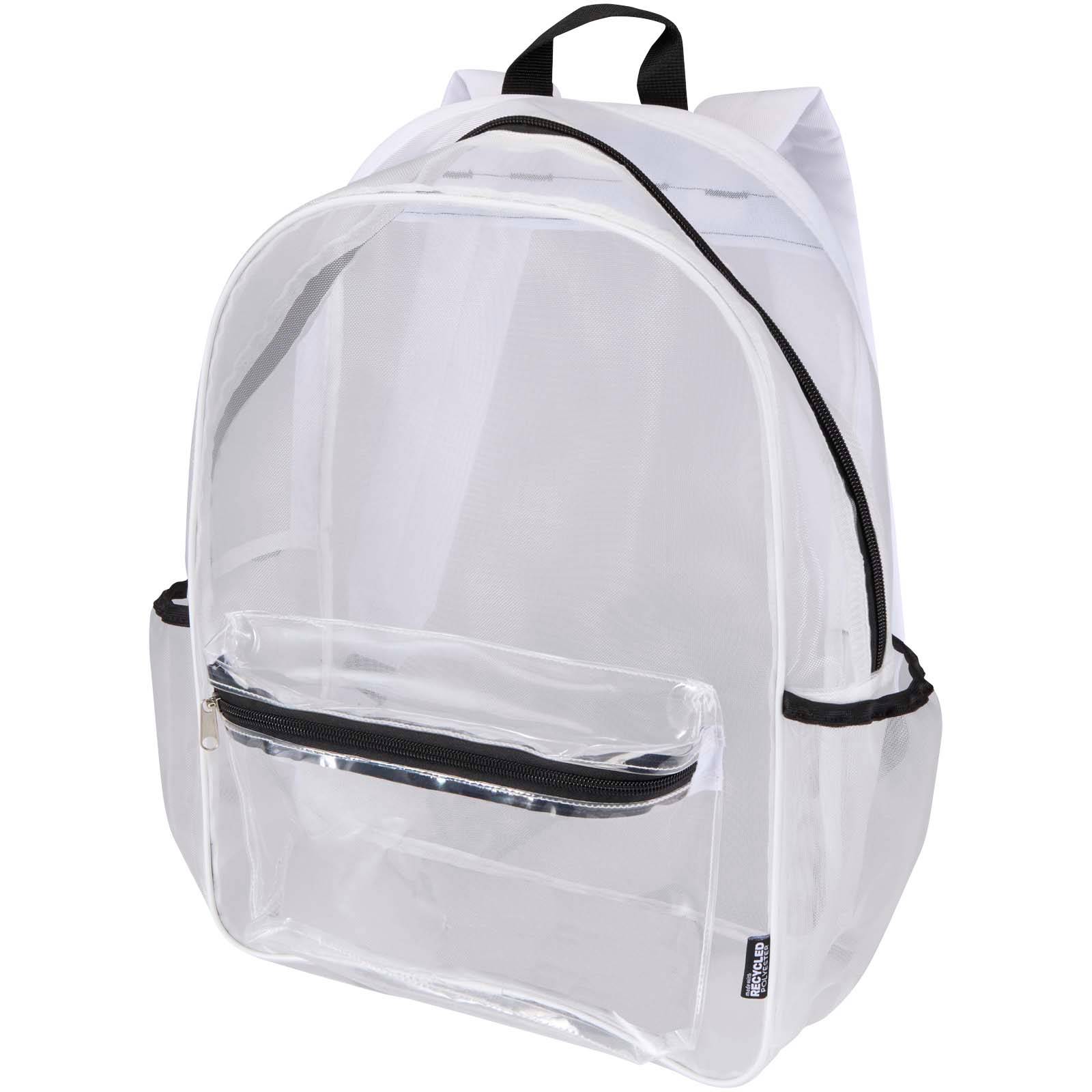 Mesh batoh z GRS recyklovaného materiálu, 18 l, biela 