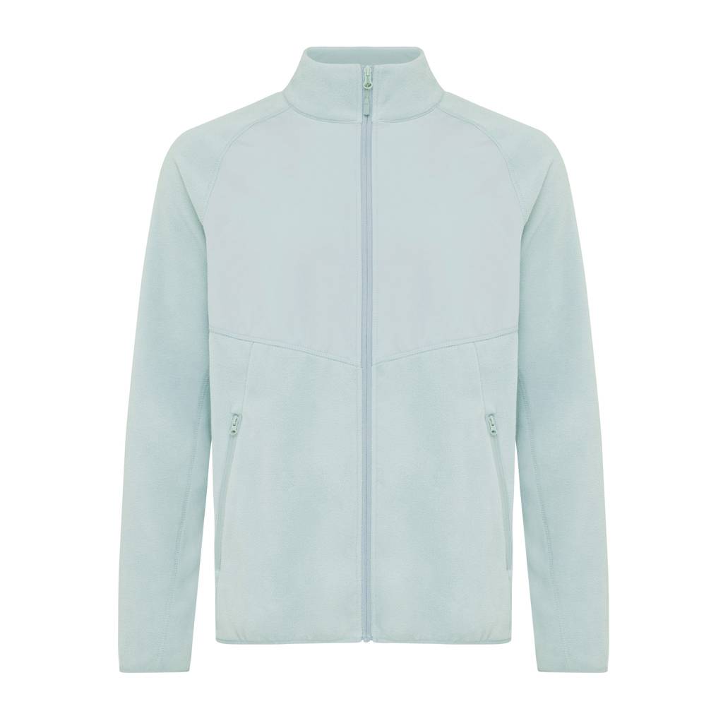 Micro fleece bunda na zips Iqoniq Talung, zelená iceberg, XXS