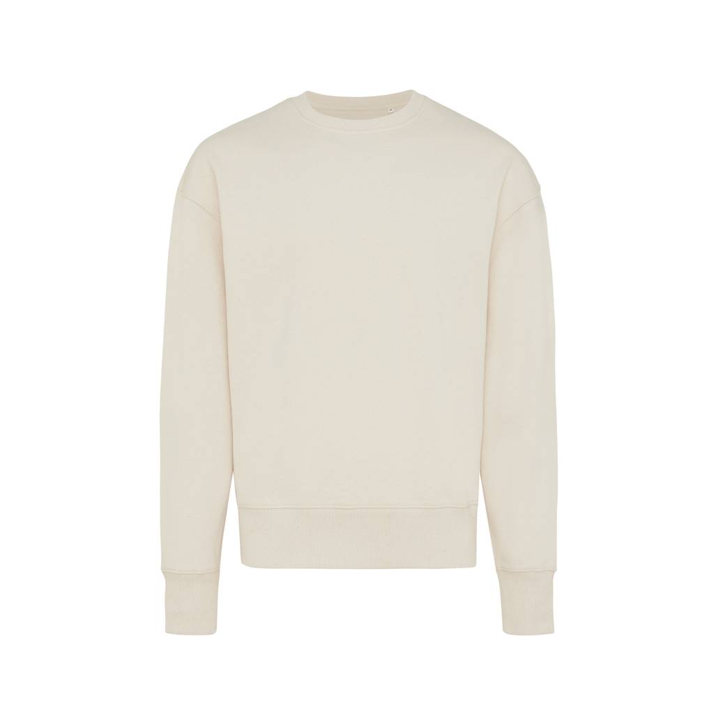 Mikina Iqoniq Kruger relaxed fit z recykl. bavlny, biela krémová, M