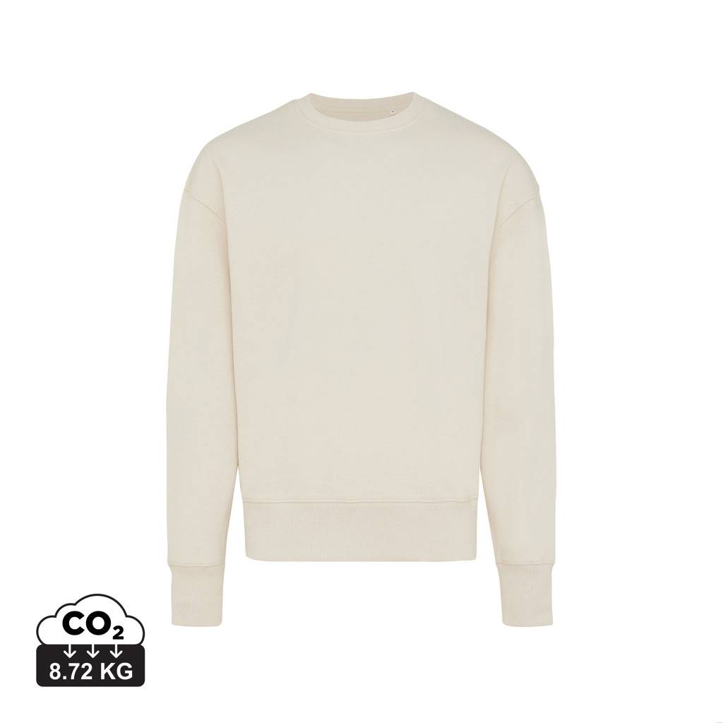 Mikina Iqoniq Kruger relaxed fit z recykl. bavlny, hnedá natural raw
