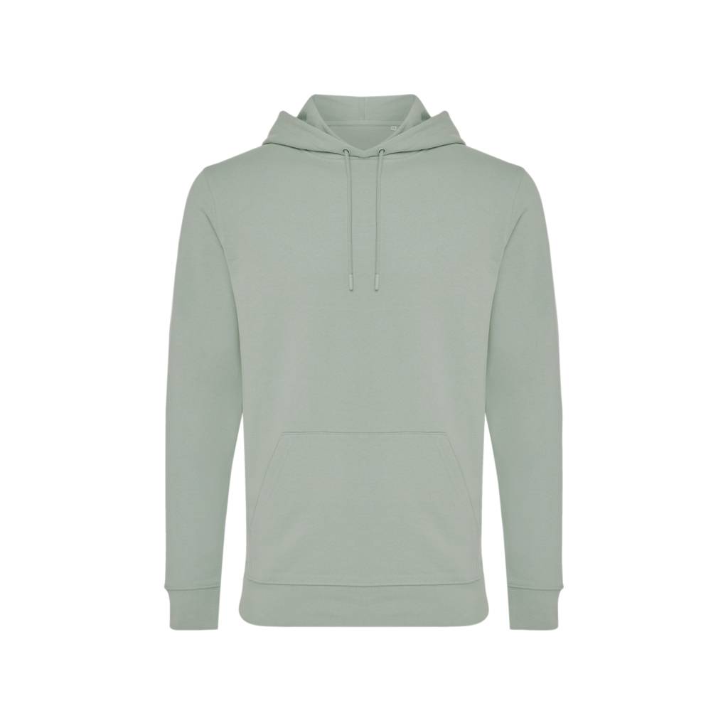 Mikina s kapucňou Iqoniq Jasper z recykl. bavlny, zelená Iceberg