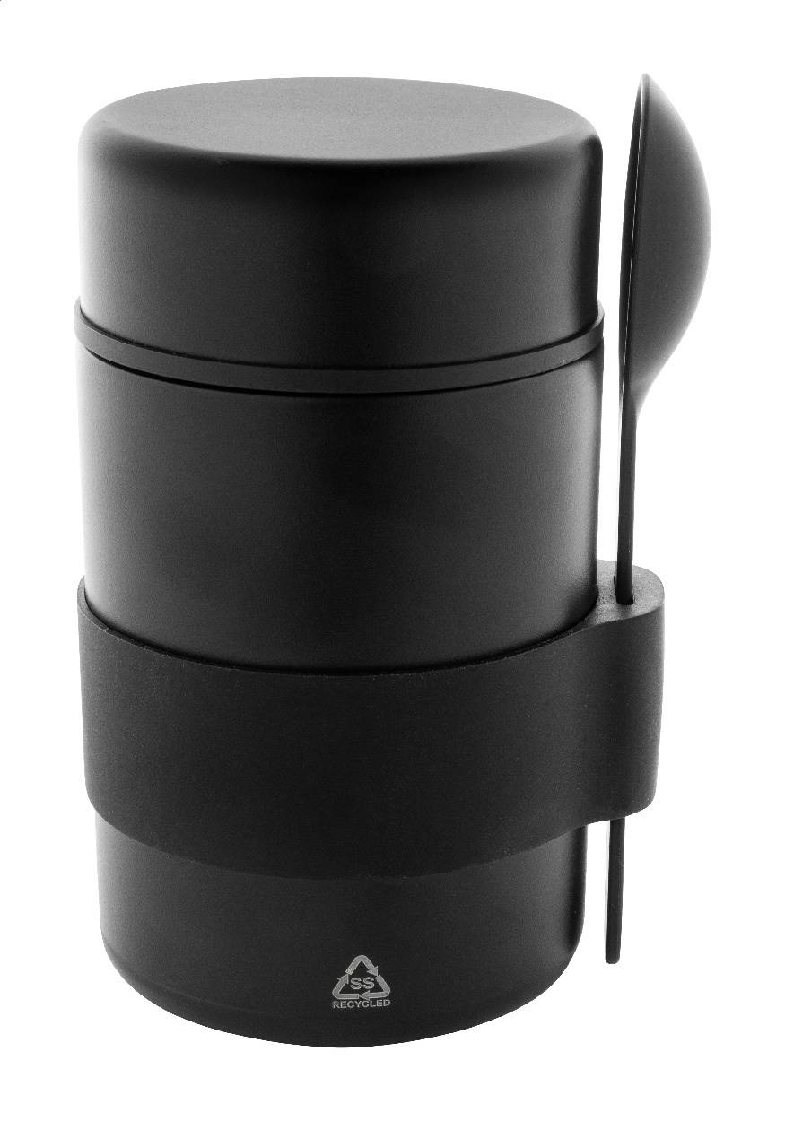 Minestrone izolovaná RSS nádoba na jedlo, čierna