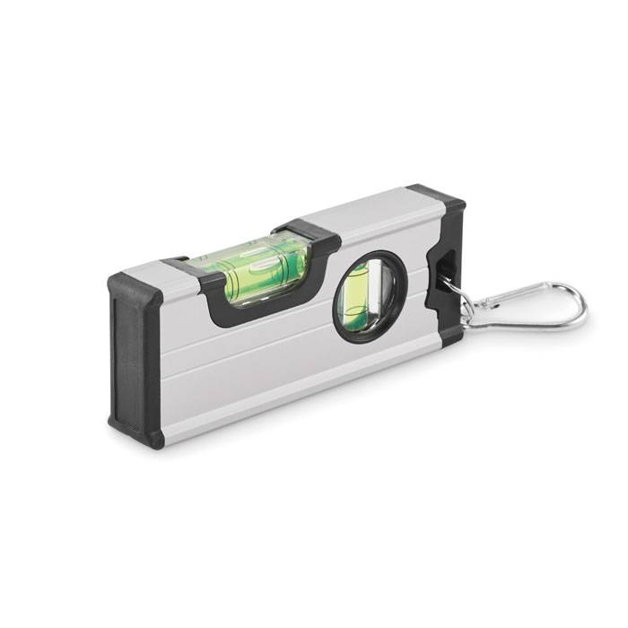 Mini magnetická hliníková vodováha, sivá Silver