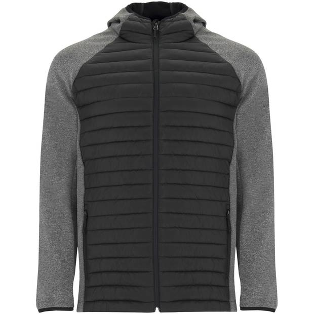 Minsk unisex hybridná zateplená bunda, černá - černá heather, S Minsk unisex hybridná zateplená bunda, černá - černá heather, S