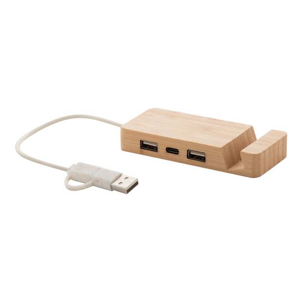 Mobaru USB hub, hnědá přírodní Mobaru USB hub, hnědá přírodní