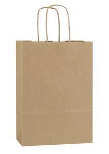MONKA 15 Papierová darčeková taška, 15x8x20 cm, hnedá