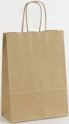 MONKA 18 Papierová darčeková taška, 18x8x25 cm, hnedá