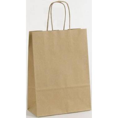 MONKA 18 Papírová dárková taška, 18x8x25 cm, hnědá