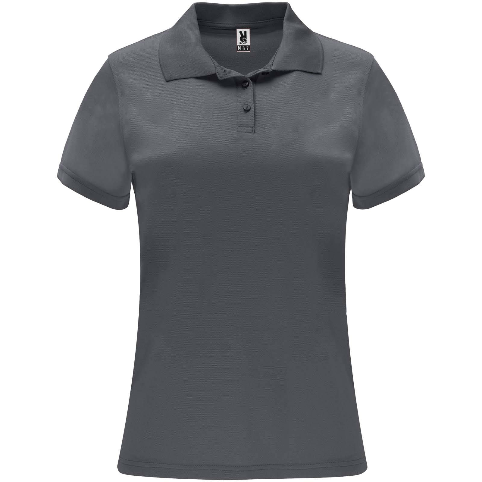 Monzha dámske športové polo s krátkym rukávom, sivá Lead, 2XL