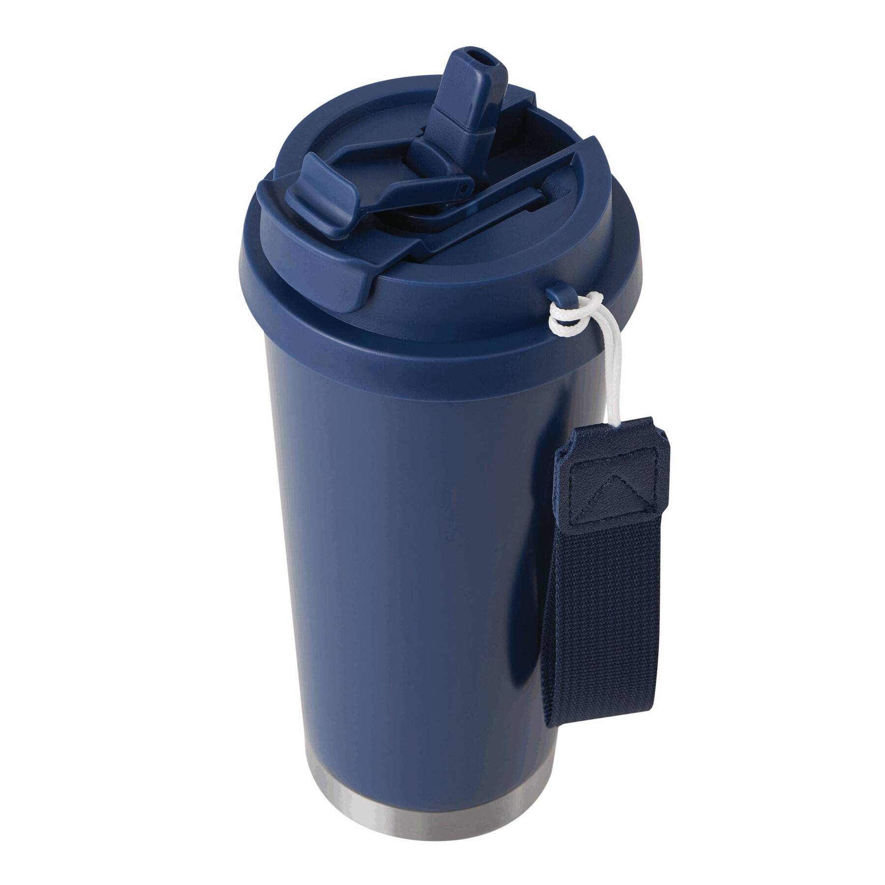 MUG2GO - Vákuovo izolovaná fľaša na pitie, modrá Dark