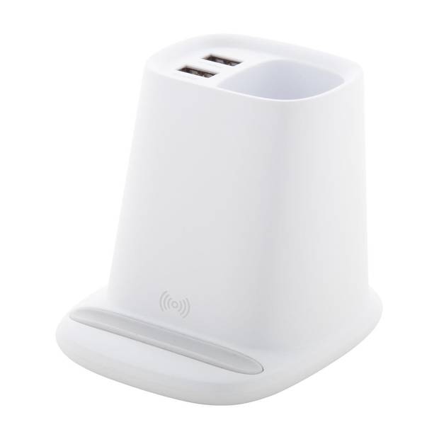 Multicharge multifunkčný stojan na perá, biela Multicharge multifunkčný stojan na perá, biela