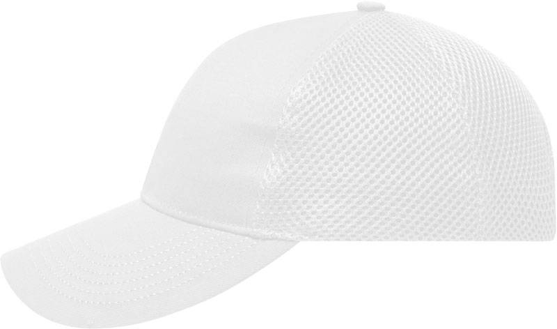 Myrtle Beach | MB 6216, 6 panelová šiltovka zo vzdušnej sieťoviny, biela