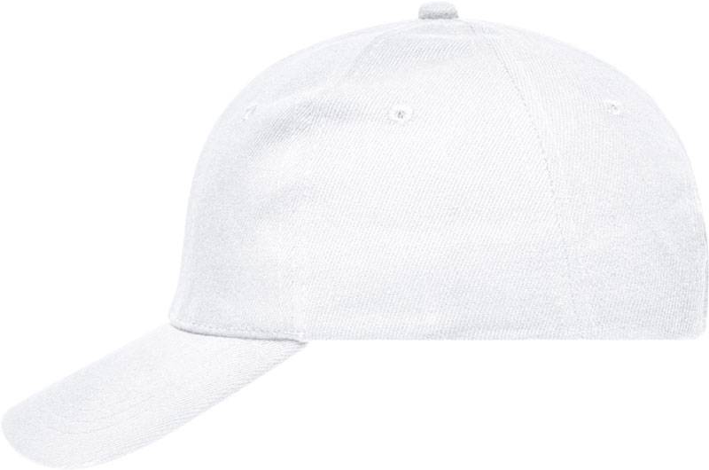 Myrtle Beach | MB 91, 6 panelová šiltovka z ťažkej bavlny, biela