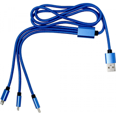 Obrázok ku produktu Nabíjací kábel FELIX s rôznymi koncovkami, modrá