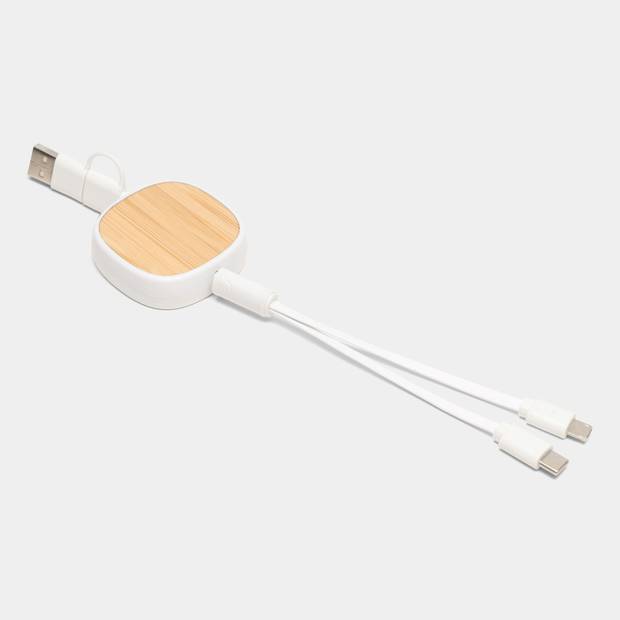 Nabíjací kábel ROLL ON, biela - hnedá Nabíjací kábel ROLL ON, biela - hnedá