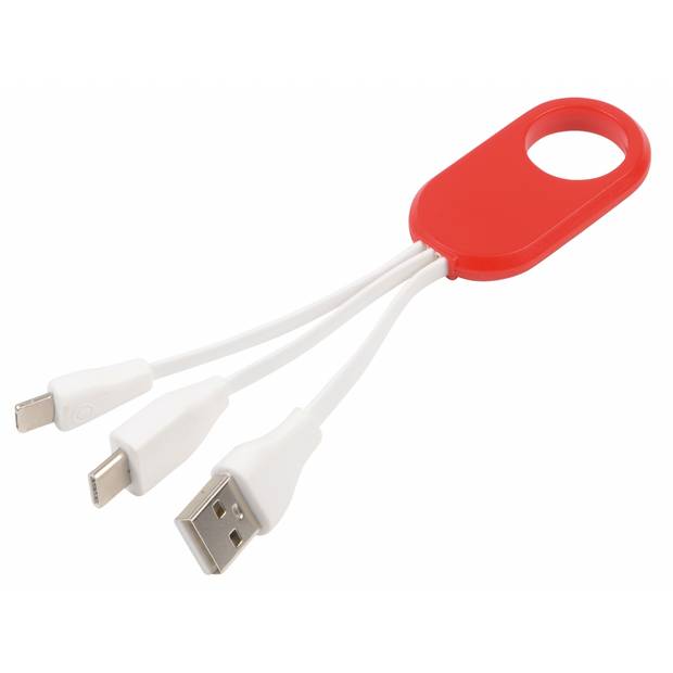 Nabíjací kábel s očkom, červená Nabíjací kábel s očkom, červená