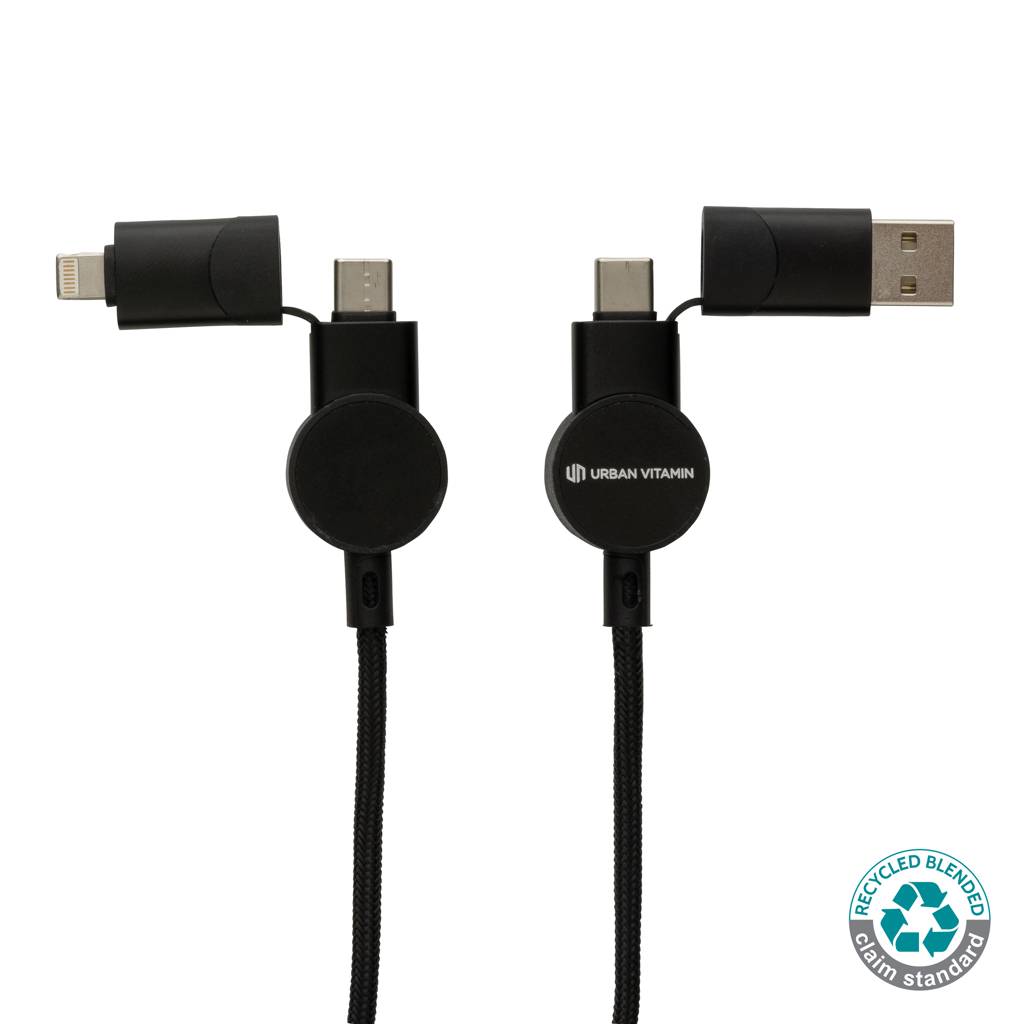 Nabíjecí kabel 6 v 1 Oakland 1,2m 60W, černá