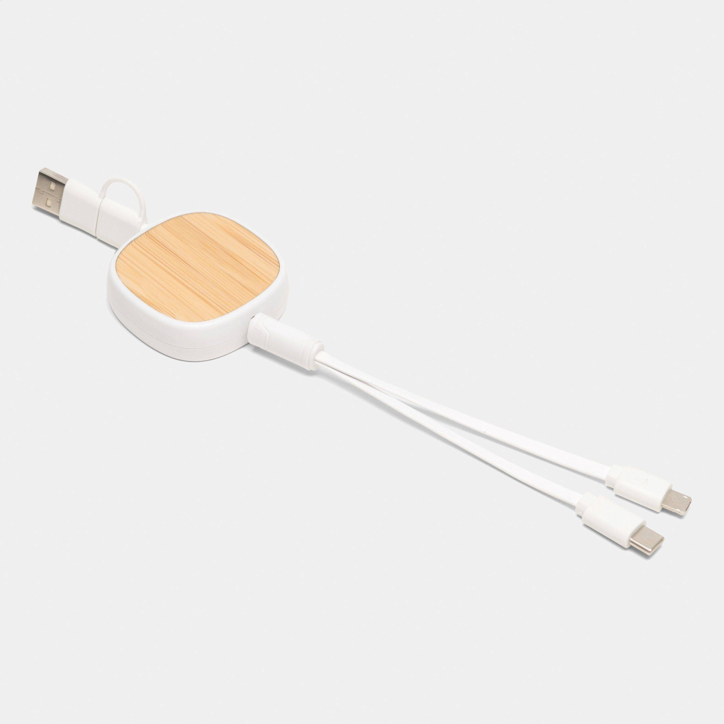 Nabíjecí kabel ROLL ON, bílá - hnědá