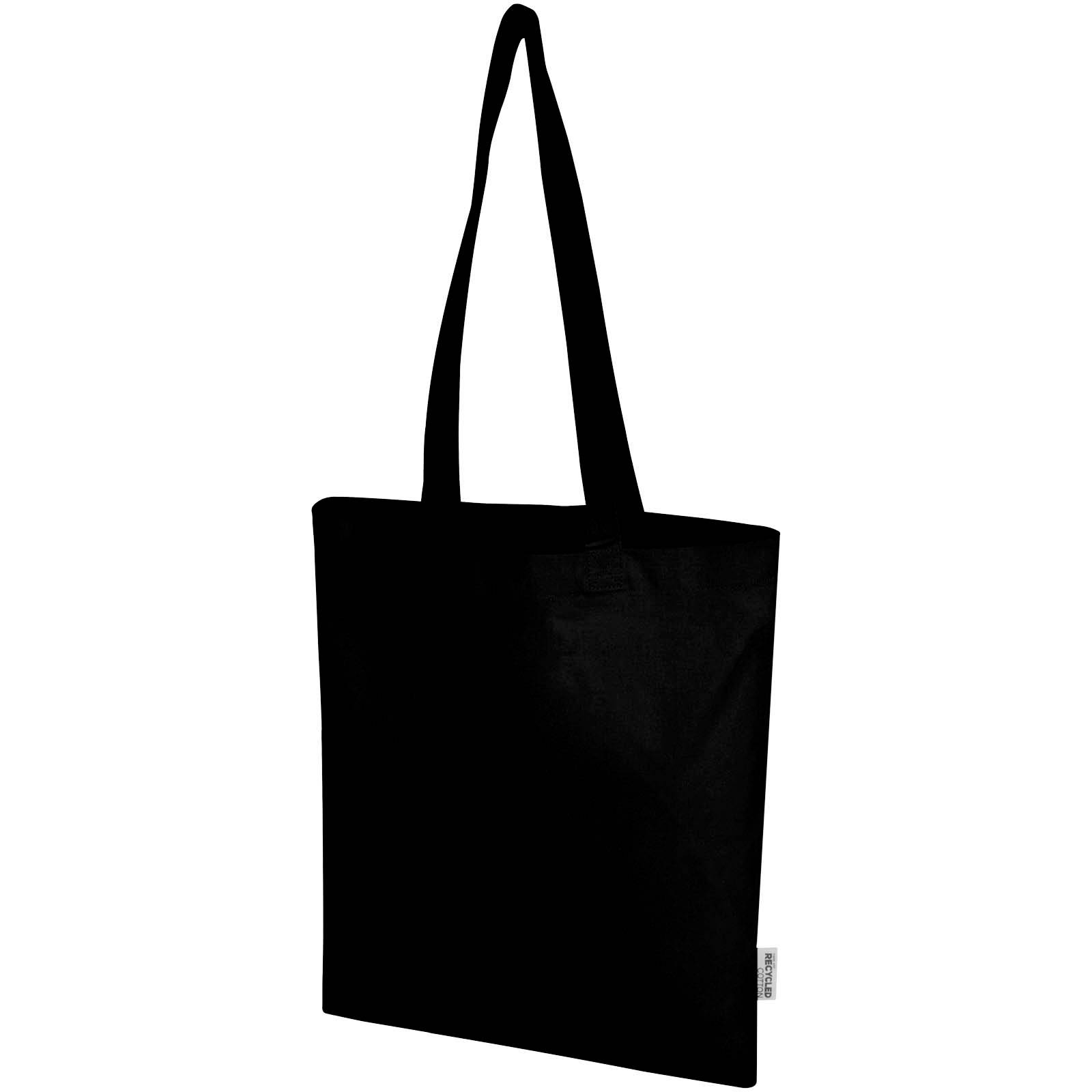 Nákupná taška Madras Blend z bavlny s gramážou 140 g/m² a objemom 7 l, čierna