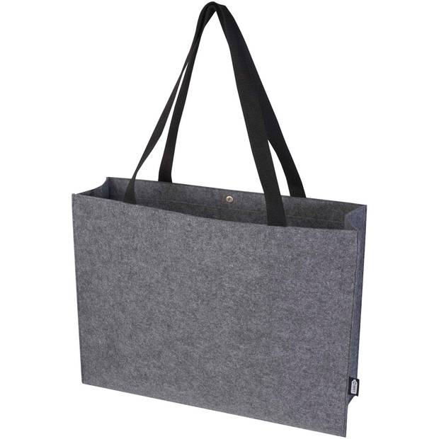 Nákupná taška s klinom z GRS recyklovanej plsti, 20 l Felta, sivá Mid Nákupná taška s klinom z GRS recyklovanej plsti, 20 l Felta, sivá Mid