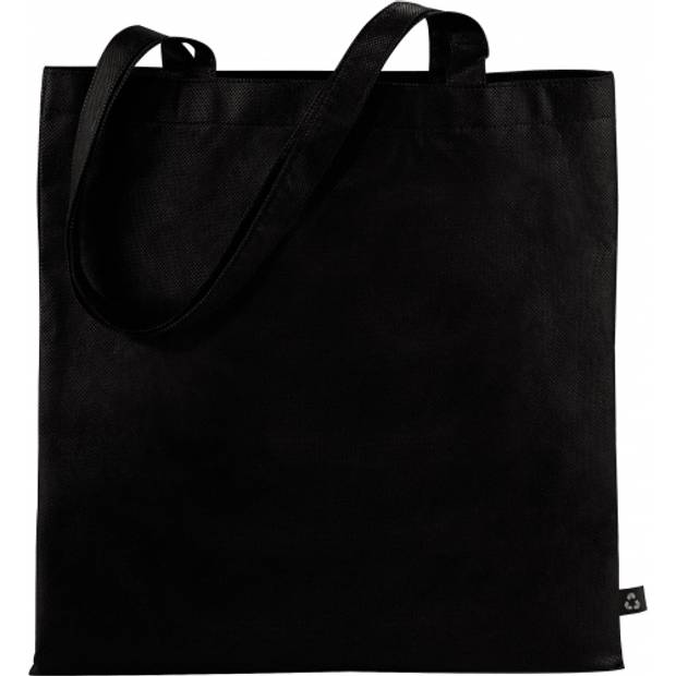 Nákupná taška z netkaného textilu, čierna Nákupná taška z netkaného textilu, čierna