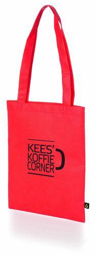 Nákupní taška z netkané textilie, červená