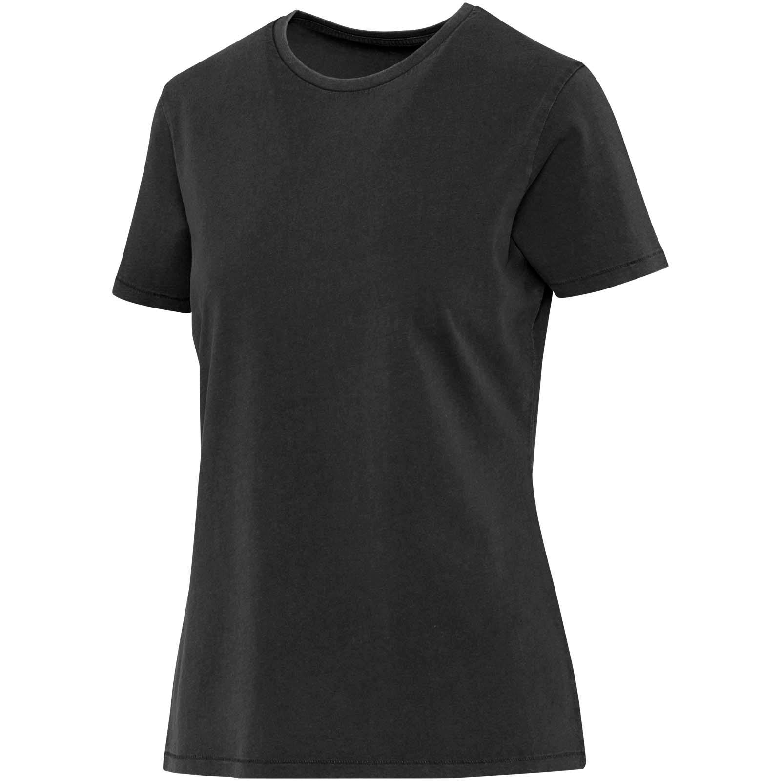 Nanaimo dámske tričko s krátkym rukávom, praná úprava, 160 g/m2, čierna XS