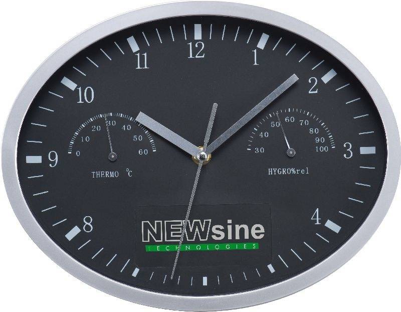 Nástenné hodiny, čierna
