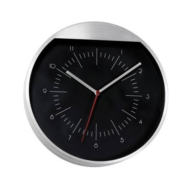 Nástěnné hodiny / ROUNDABOUT /, černá stříbrná Nástěnné hodiny / ROUNDABOUT /, černá stříbrná