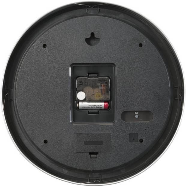 Nástěnné hodiny s teploměrem, stříbrná Nástěnné hodiny s teploměrem, stříbrná