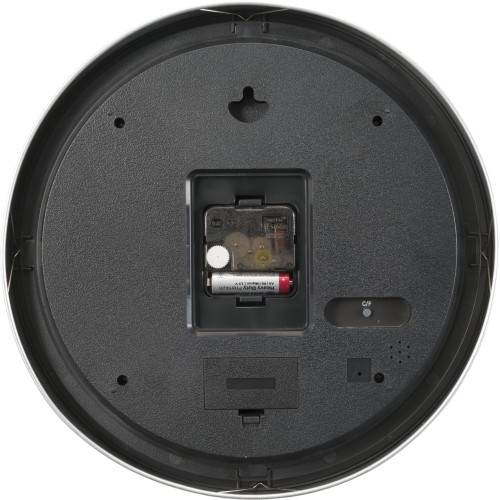 Nástenné hodiny s teplomerom, strieborná