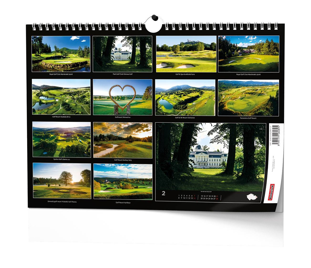 Nástěnný kalendář - Golf - české resorty