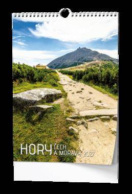 Nástěnný kalendář - Hory Čech a Moravy - A3