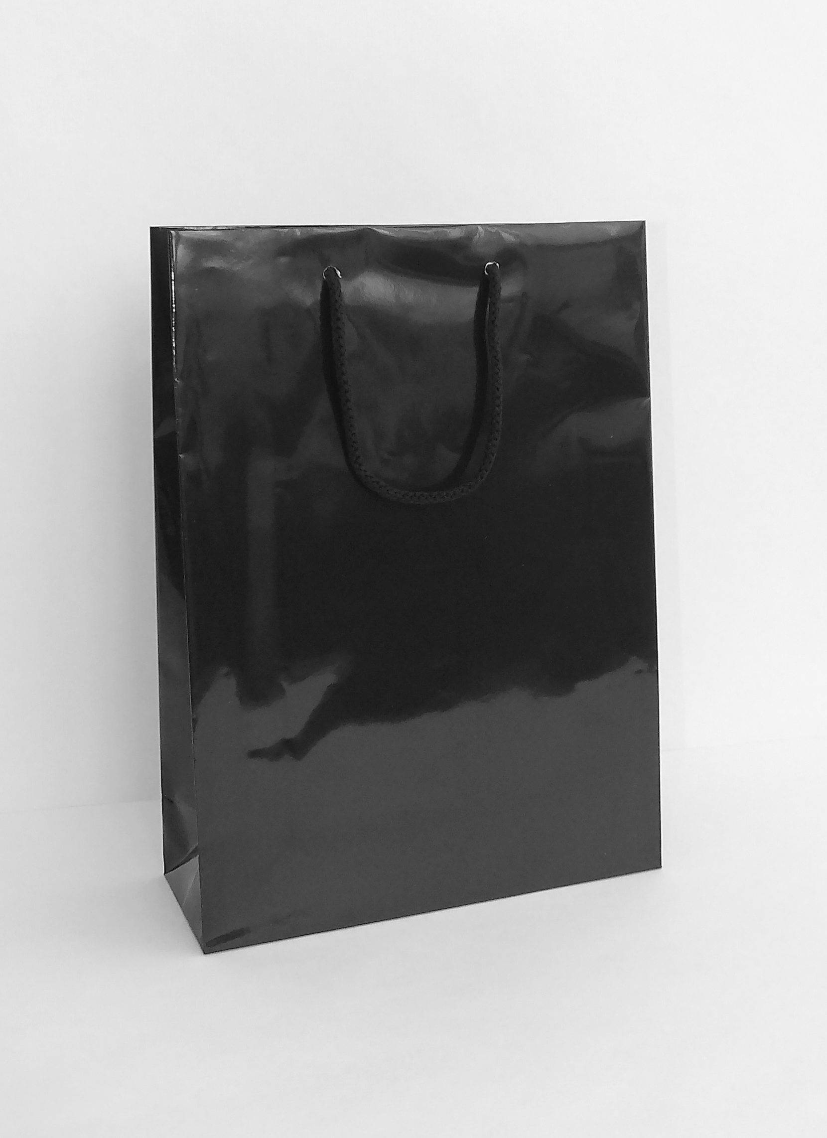 NATALY 32 papírová taška, lesklá, 32, černá