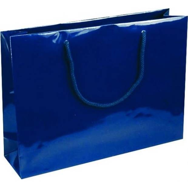 NATALY 35 Papierová darčeková taška, lesklá, 35x9x24 cm, modrá NATALY 35 Papierová darčeková taška, lesklá, 35x9x24 cm, modrá