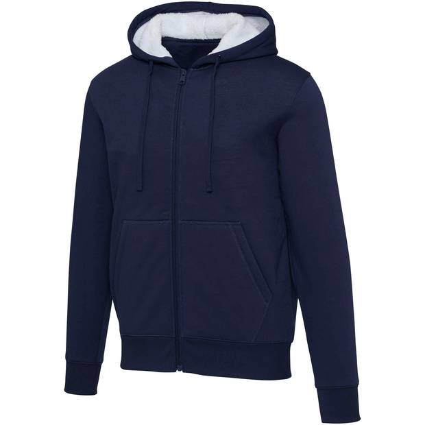 Natron mikina s kapucňou a dlhým zipsom zo sherpa materiálu, modrá Navy XS Natron mikina s kapucňou a dlhým zipsom zo sherpa materiálu, modrá Navy XS
