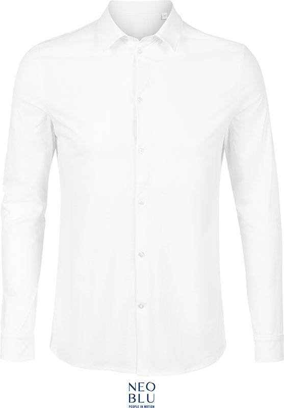 NEOBLU | Balthazar Men, Košeľa s dl. rukávom, biela optic, M