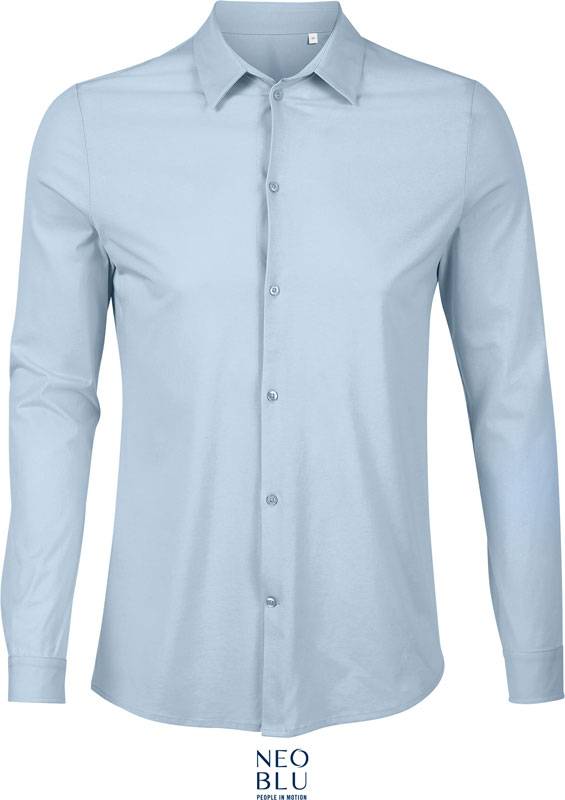 NEOBLU | Balthazar Men, Košeľa s dl. rukávom, modrá soft, XXL