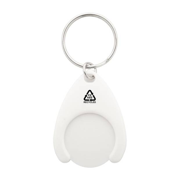 Neppy RABS prívesok na kľúče so žetónom do vozíka, biela Neppy RABS prívesok na kľúče so žetónom do vozíka, biela