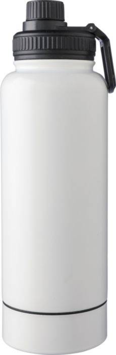 Nerezová dvojplášťová fľaša na pitie 1000 ml Nathaniel, biela