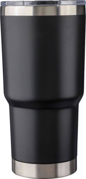 Nerezový dvojstenný hrnček na pitie Arnold 590 ml, čierna