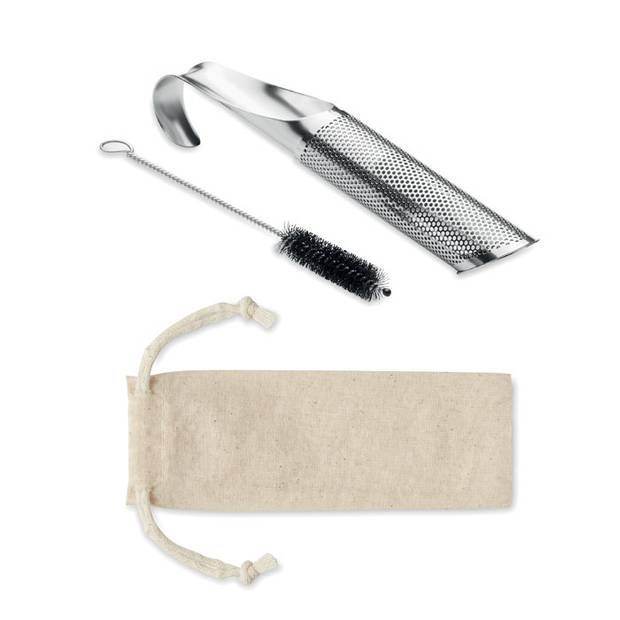 Nerezový louhovač čaje, šedá stříbrná Nerezový louhovač čaje, šedá stříbrná