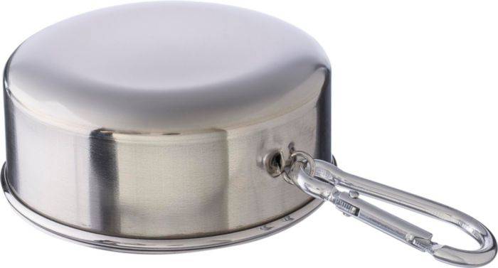 Nerezový skladací pohár Annette, sivá strieborná